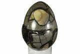 Septarian Dragon Egg Geode - Black Crystals #158341-4